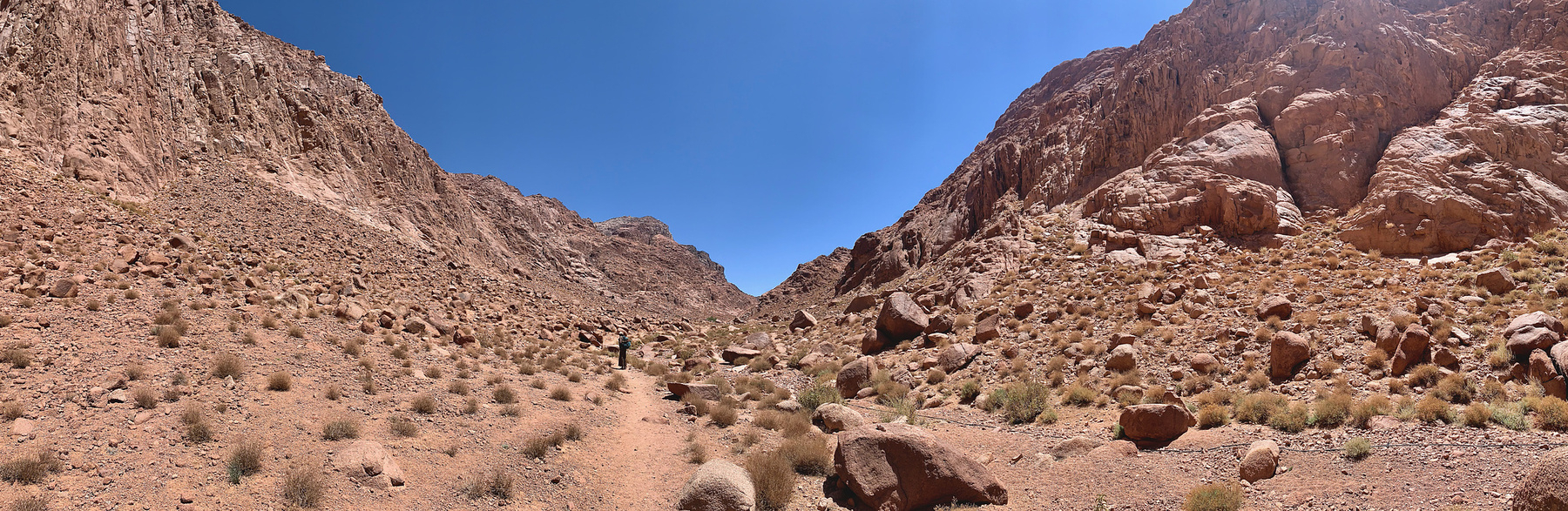Panorama of the valley we walked through