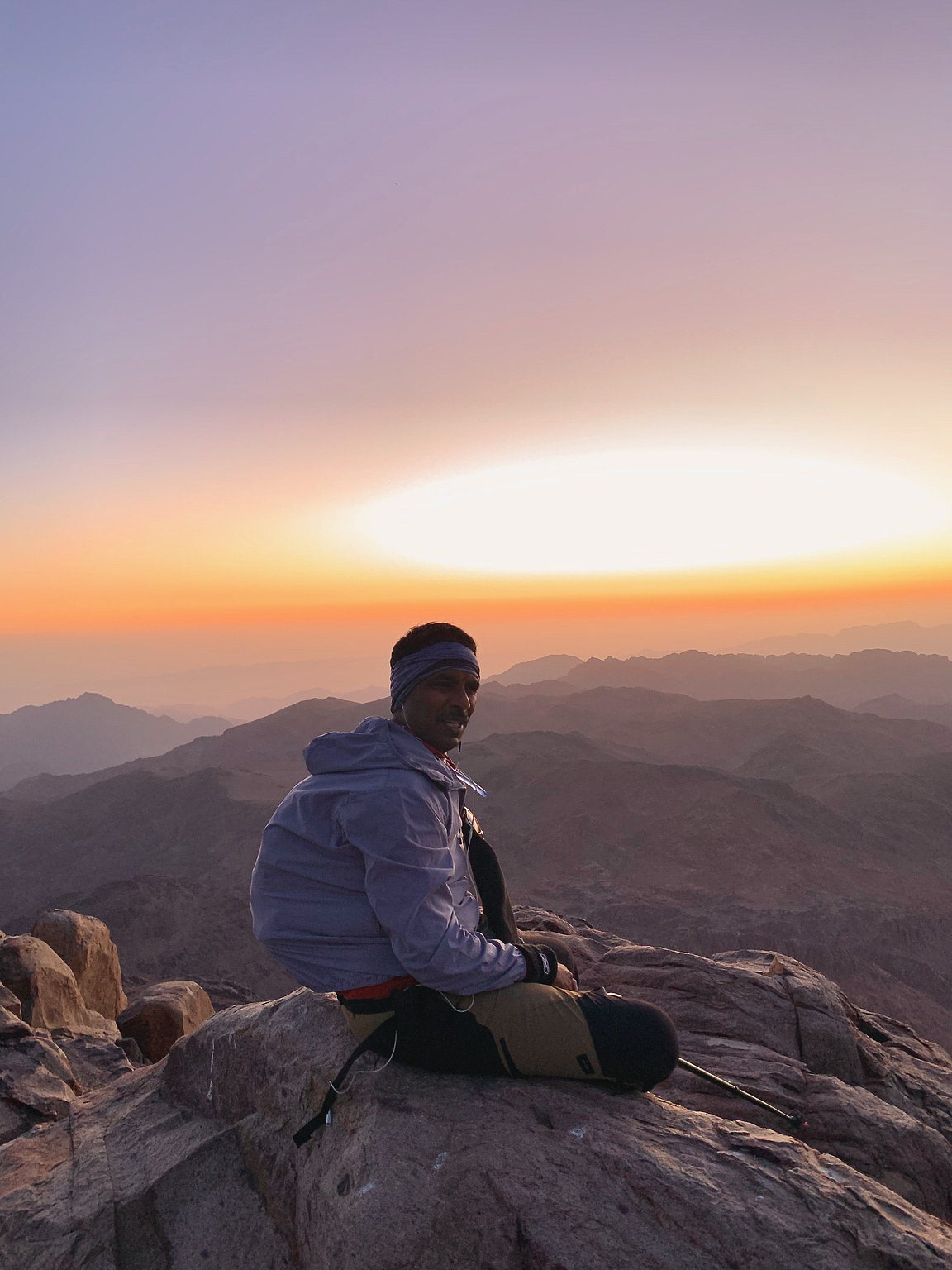 At the summit of Mt. Katherine